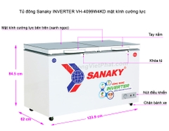 Tủ đông Sanaky VH-4099W4KD 2 chế độ Inverter 320L