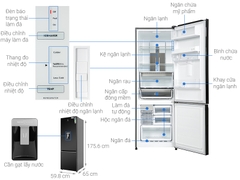 Tủ lạnh Electrolux EBB3762K-H Inverter 335L