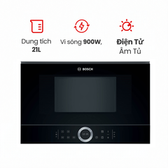 Lò vi sóng âm tủ Bosch BFL634GB1B Seri 8 900W 21 lít