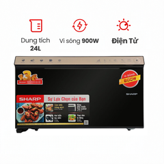 Lò vi sóng Sharp 24L R-2235HG 24 lít không nướng viền vàng