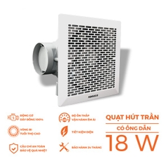 Quạt hút âm trần có ống dẫn Nanoco 18W NCV2020-C
