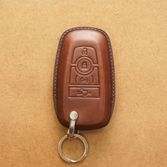 Bao da chìa khóa ô tô Ford - 4 nút - Dòng da Vachetta