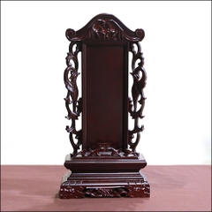 Bài Vị Gỗ Long Não Màu Nâu Khắc Phượng 03