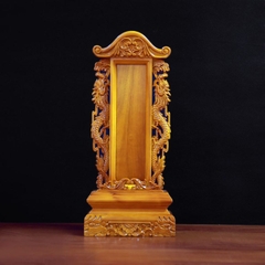 Bài Vị Gỗ Long Não Viền Khắc Hình Rồng 06