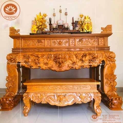 Sập Thờ Gia Tiên Gỗ Hương - ST 02 Tối Ưu Không Gian