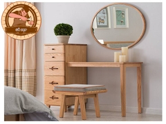 Bàn Trang Điểm TD 27 Gỗ Kèm Gương Nhỏ Gọn, Đơn Giản