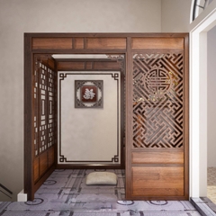 Phòng Thờ Nhà Liền Kề - Thiết Kế Đơn Giản Gỗ Đẹp