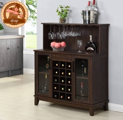 Tủ Rượu TR22 -  Chất Liệu Gỗ Xịn - Thiên Đường Rượu