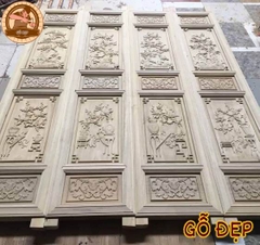 Vách Ngăn Gỗ Thịt Làm Cửa Phòng Thờ TP 78