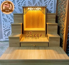 Mẫu Bàn Thờ Thần Tài Gỗ Công Nghiệp OTT 08 Chống Ẩm