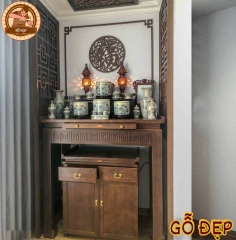 Bàn Thờ Hiện Đại Gỗ Sồi BT 34 - Bàn Thờ Chung Cư Hiện Đại