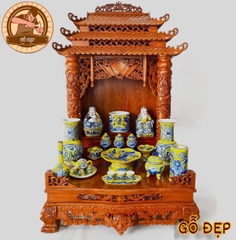 Bàn Thờ Thần Tài Ông Địa Gỗ Hương OTT 07 - Gỗ Xưởng Đẹp