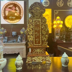 Bài Vị Bàn thờ Gỗ Hương 61 Dát Vàng Lên Bề Mặt Gỗ