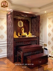 Mẫu Bàn Thờ 3 Bậc Chất Liệu Gỗ Hương Đỏ BT 2278