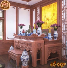 Bàn Thờ BT 08 - 3 Cấp - Mẫu Bàn Thờ Tài Lộc - May Mắn