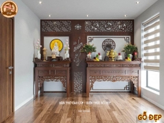 Mẫu Bàn Thờ Gia Tiên Và Phật BT 8836