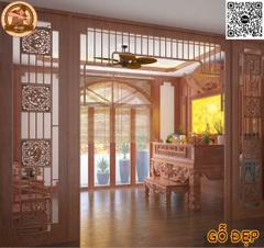 Vách Ngăn Cửa Phòng Thờ Hiện Đại PT 01