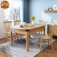 Bàn Ghế Ăn Hiện Đại - BG 03 - Gỗ Đẹp - Thiết Kế Đơn Giản