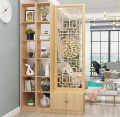 Vách Chữ Phúc Kết Hợp 2 Bên Kệ-22 - Xưởng Gỗ Đẹp