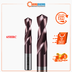 Mũi khoan phủ cacbua gia công thép độ cứng 65hrc