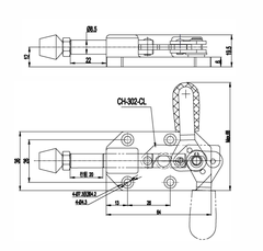 Kẹp đẩy ngang CH302CR