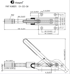 Kẹp đẩy ngang CH303EM