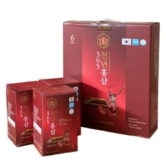 Nước Hồng Sâm Nhung Hươu Linh Chi 365 Hàn Quốc Hộp 60 Gói x 70ml