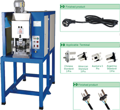 Máy lắp ráp dây phích cắm đầu cong tự động