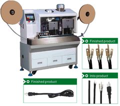 Máy lắp ráp dây phích cắm đầu thẳng tự động