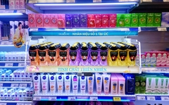 NHÃN HÀNG DẦU TẮM PALMOLIVE