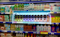 NHÃN HÀNG DẦU TẮM PALMOLIVE