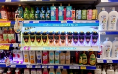 NHÃN HÀNG DẦU TẮM PALMOLIVE