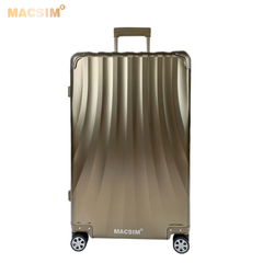 Vali hợp kim nhôm nguyên khối cao cấp  MS1307 nhãn hiệu Macsim màu ti-gold cỡ 28inches