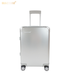 Vali hợp kim nhôm nguyên khối MS1318 Macsim cao cấp màu bạc cỡ 20inches