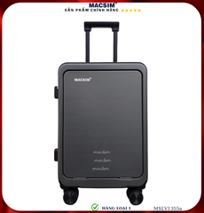 Vali cao cấp Macsim SMLV1355a cỡ 20 inch màu ghi- Hàng loại 1