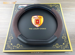 Bọc vô lăng cao cấp Macsim mã 8771Dcut màu coffee + cacbon