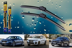 Combo cần gạt nước mưa ô tô Nano Silicon Macsim cho xe BMW I3 2017-2018, I8 2017, 1 Series M140i 2011-2016, 1 Series 2017-2018, 2 Series 2016-2018, 3 Series/GT 2010-2018, 4 Series 2014-2017, 5 Series/GT 2011-2016, 5 Series 2017-2018, 6 Series 2017, 7 Series 2016-2018