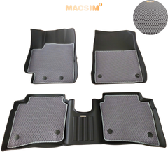 Thảm sd3 dạng lưới lục giác 2 lớp Hyundai Accent 2024+ (màu ghi)  bề mặt cao su siêu sạch nhãn hiệu Macsim