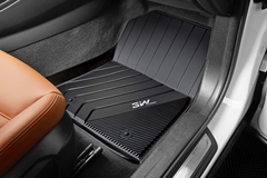 Thảm lót sàn xe ô tô  BMW X1 2015-đến nay nhãn hiệu Macsim 3W - chất liệu nhựa TPE đúc khuôn cao cấp - màu đen
