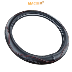 Bọc vô lăng cao cấp Macsim mã L38T mới chất liệu da thật - Khâu tay 100% phù hợp các loại xe
