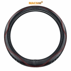 Bọc Vô Lăng Ô Tô Mazda Mazda 2 MACSIM – L38T tròn – Da thật, màu đen, lõi silicon