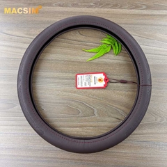 Bọc vô lăng ô tô da Napan lõi silicon mã 8933 màu coffe