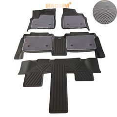 Thảm sd3 dạng lưới lục giác 2 lớp Hyundai Custin (màu ghi)  bề mặt cao su siêu sạch nhãn hiệu Macsim