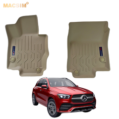 Thảm lót sàn xe ô tô Mercedes GLE 2019 đến nay Nhãn hiệu Macsim chất liệu nhựa TPV cao cấp màu be