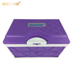 Hộp đựng đồ xếp gọn kích thước 50cm x 32cm  x 31cm - hộp đựng đồ trong cốp ô tô nhãn hiệu Macsim  chất liệu PP cao cấp màu tím pha trắng