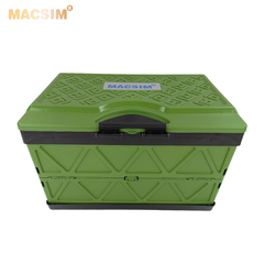 Hộp đựng đồ xếp gọn kích thước 50cm x 32cm  x 31cm - hộp đựng đồ trong cốp ô tô nhãn hiệu Macsim chất liệu PP cao cấp màu xanh