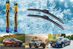 Combo cần gạt nước mưa ô tô Nano Silicon Macsim cho xe Lexus IS 2012-2018, GS 2011-2016, ES 2012-2017, CT 2011-2018