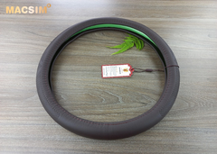 Bọc vô lăng cao cấp Macsim 8933 màu coffe chất liệu da thật - Khâu tay 100% size M