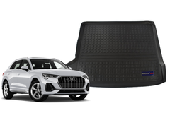 Thảm lót cốp xe ô tô Audi Q3 2012-2018 nhãn hiệu Macsim chất liệu TPV cao cấp màu đen
