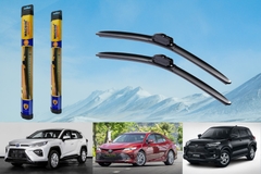 Combo cần gạt nước mưa ô tô Nano Silicon Macsim cho xe Toyota RAV4 released 2016-2018, camry 2018, Highlander 2009-2018
